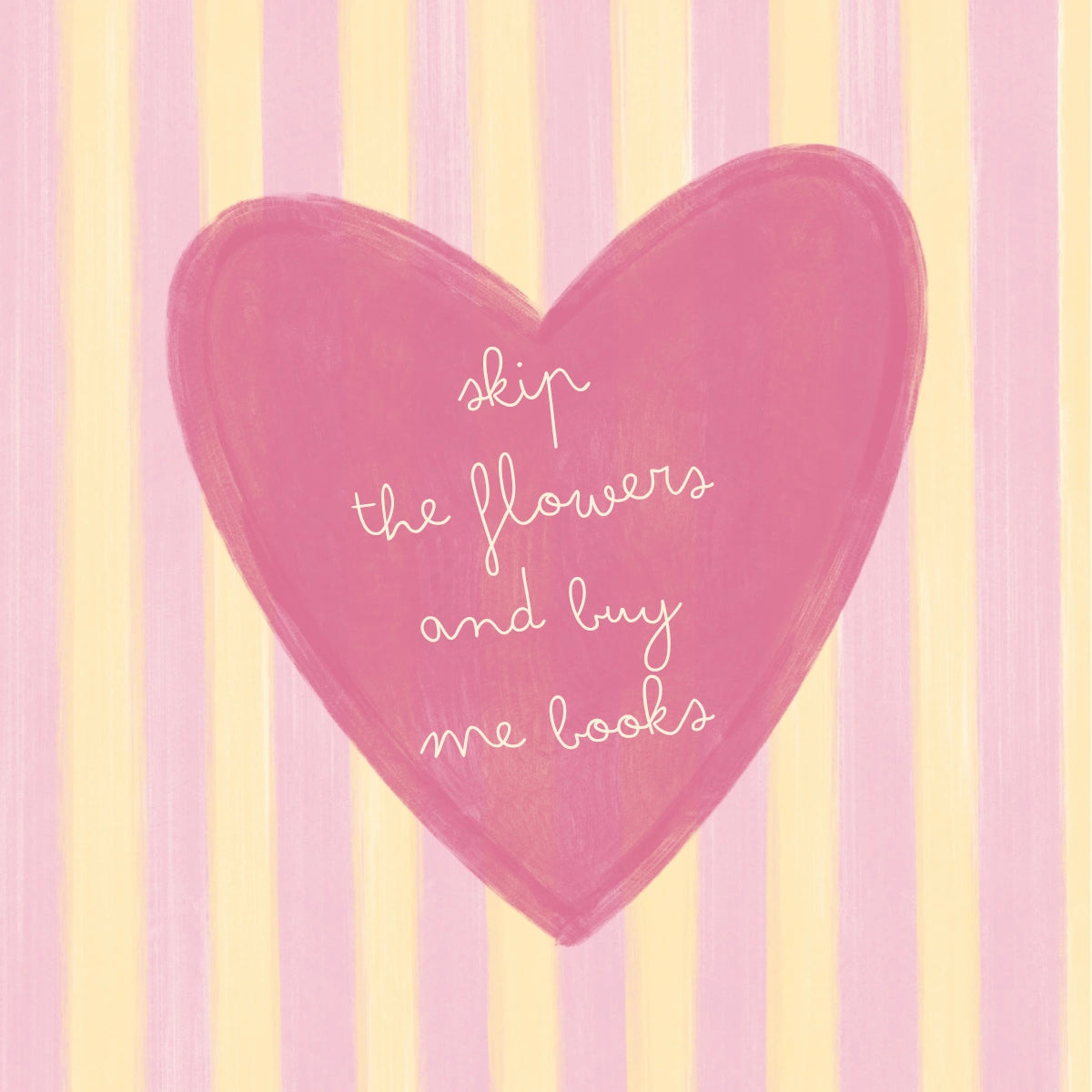 Buy Me Books Print – Cute Pink Book Lover Art