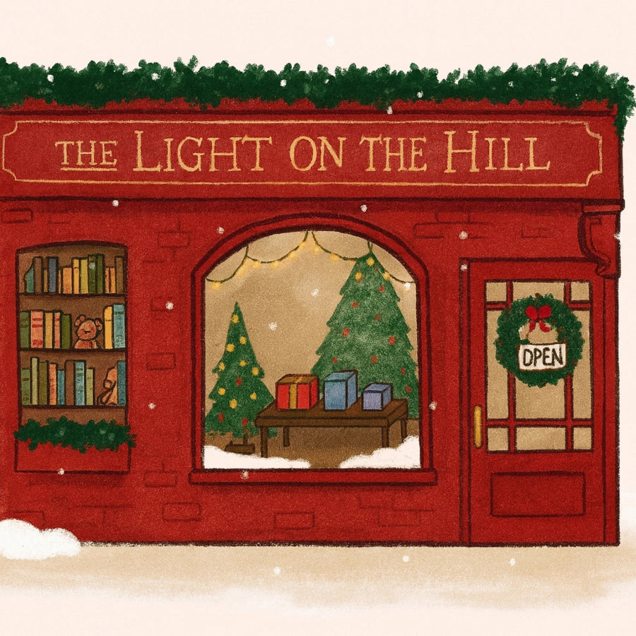Christmas Bookshop – Festive Holiday Wall Art Print