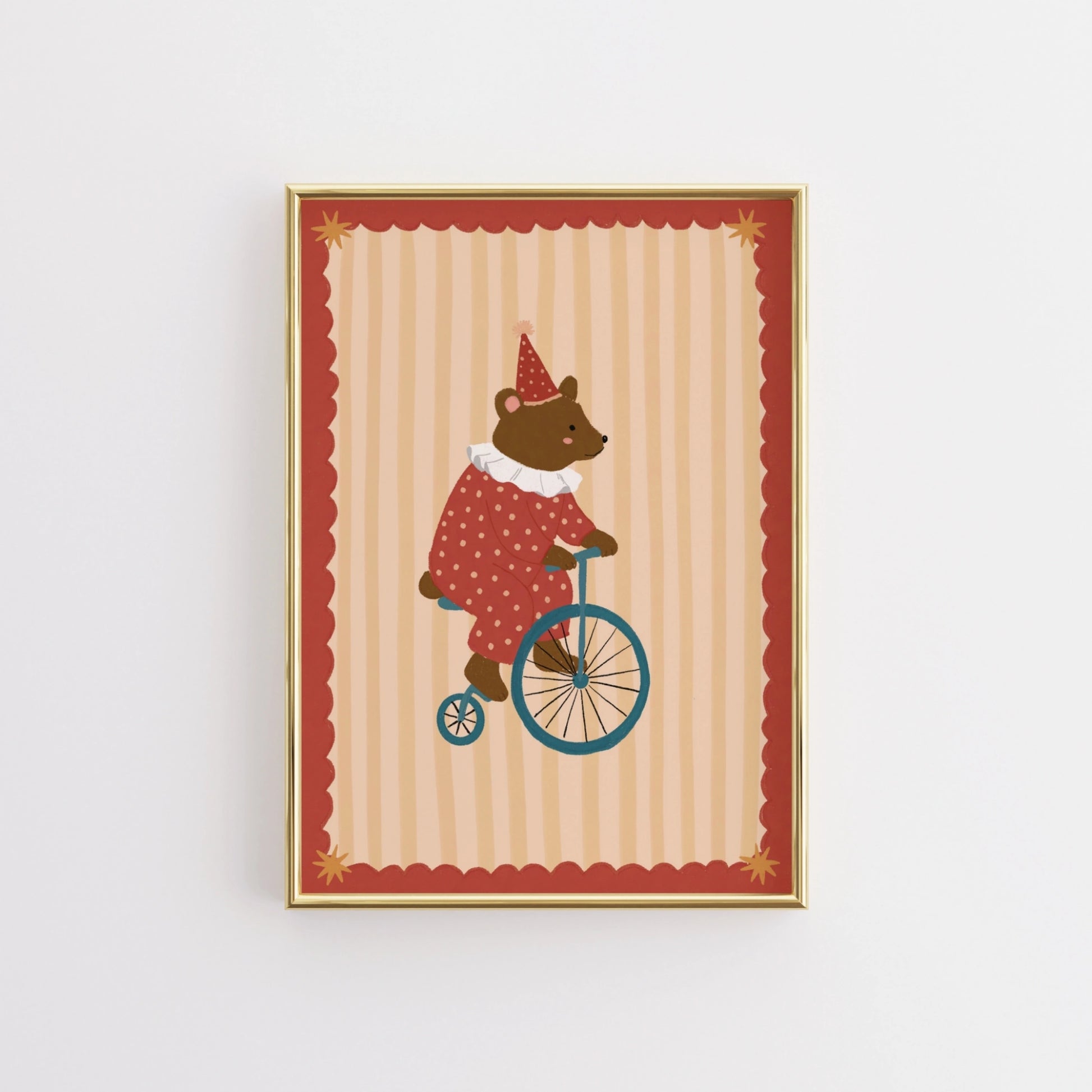 Vintage Circus Bear Nursery Print