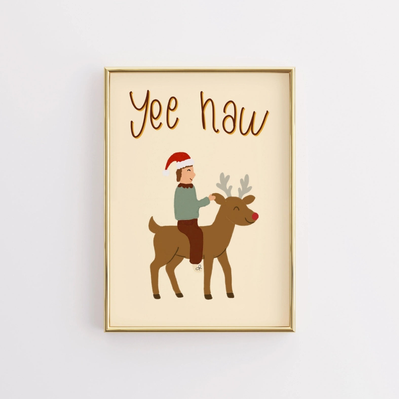 Cowboy Christmas Nursery Print