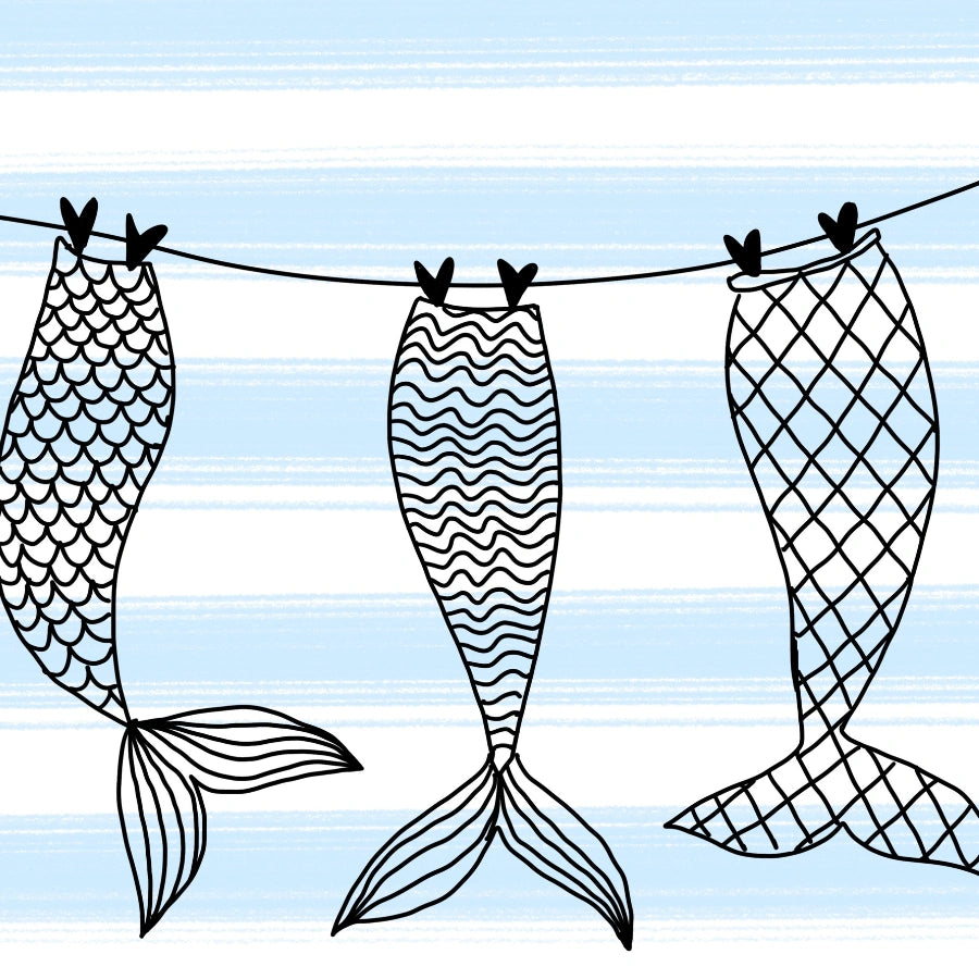 Mermaid Tails Wall Art – Nautical Decor