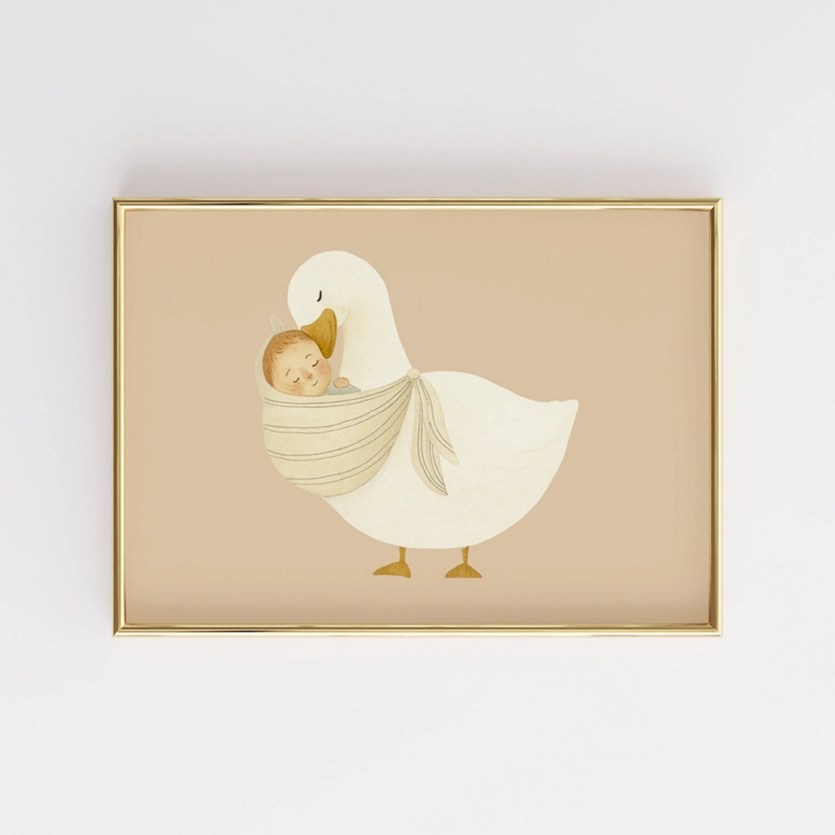 Stork Baby Nursery Print
