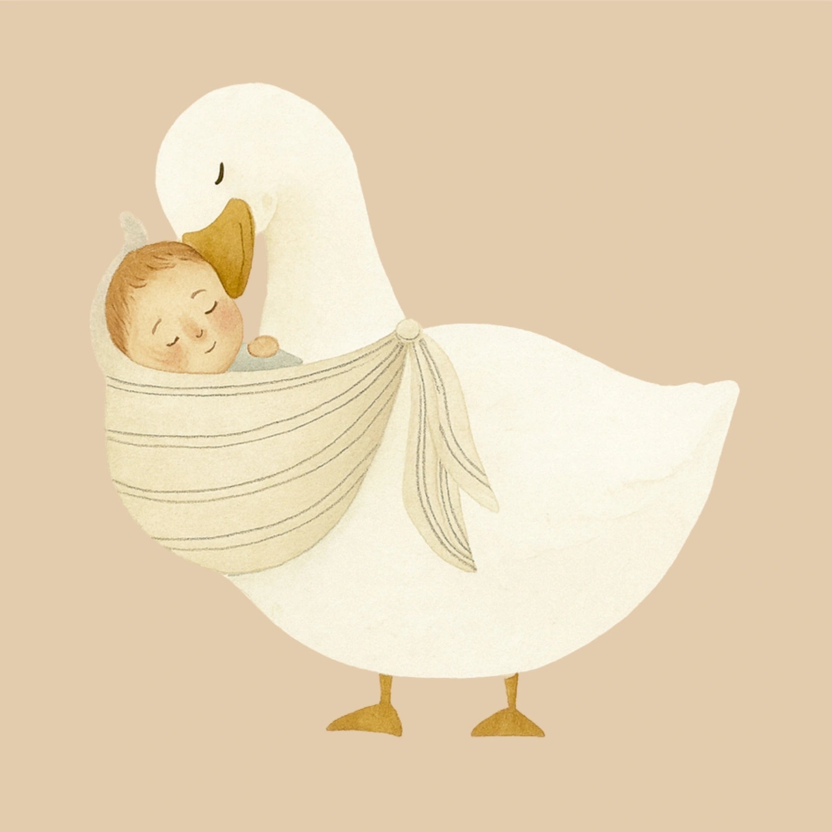 Stork Baby Nursery Print