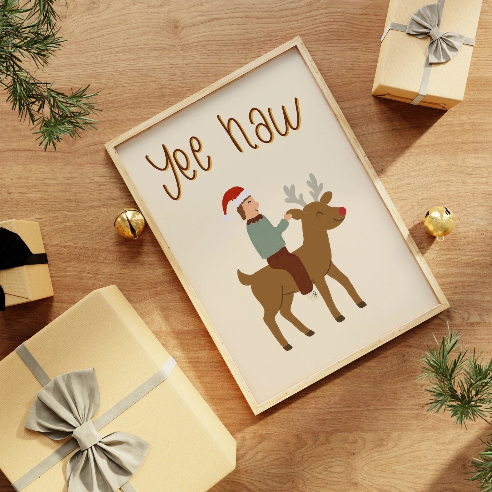 Cowboy Christmas Nursery Print