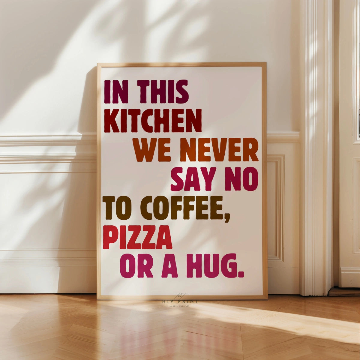 Witzige Küchenwandkunst – Zitatdruck