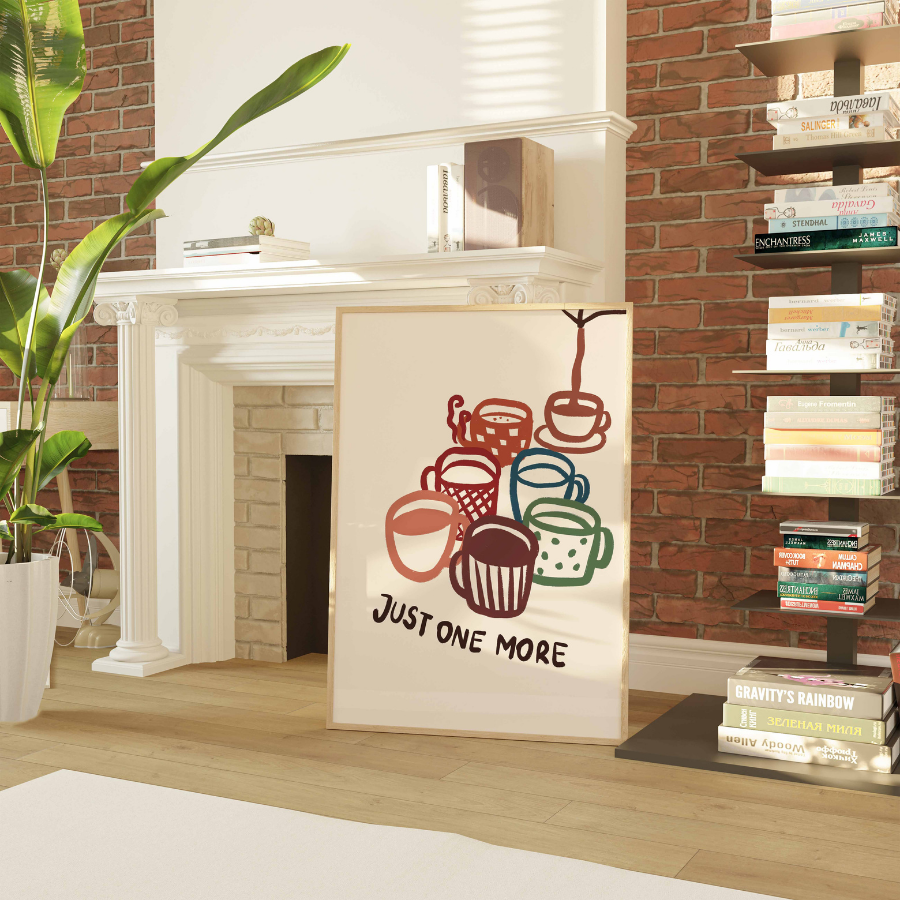 Coffee Cups Wall Art – Cozy Kitchen Decor