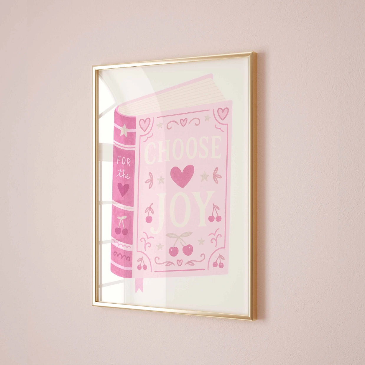 Choose Joy Book – Pink Bookish Print