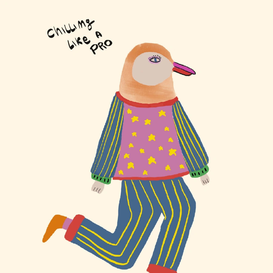 Chilling Like a Pro Print – Cool Nursery Wall Art for Kids