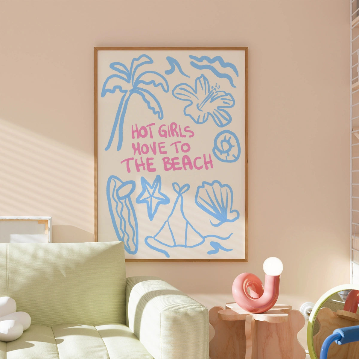 Hot Girls Beach Wall Art - Summer Coastal Print
