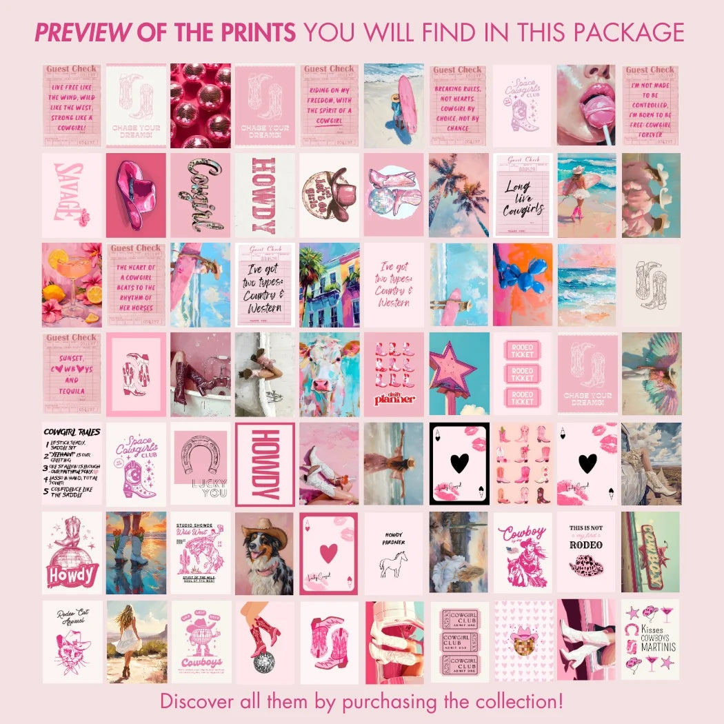 Maximalist Cowgirl, over 220 prints