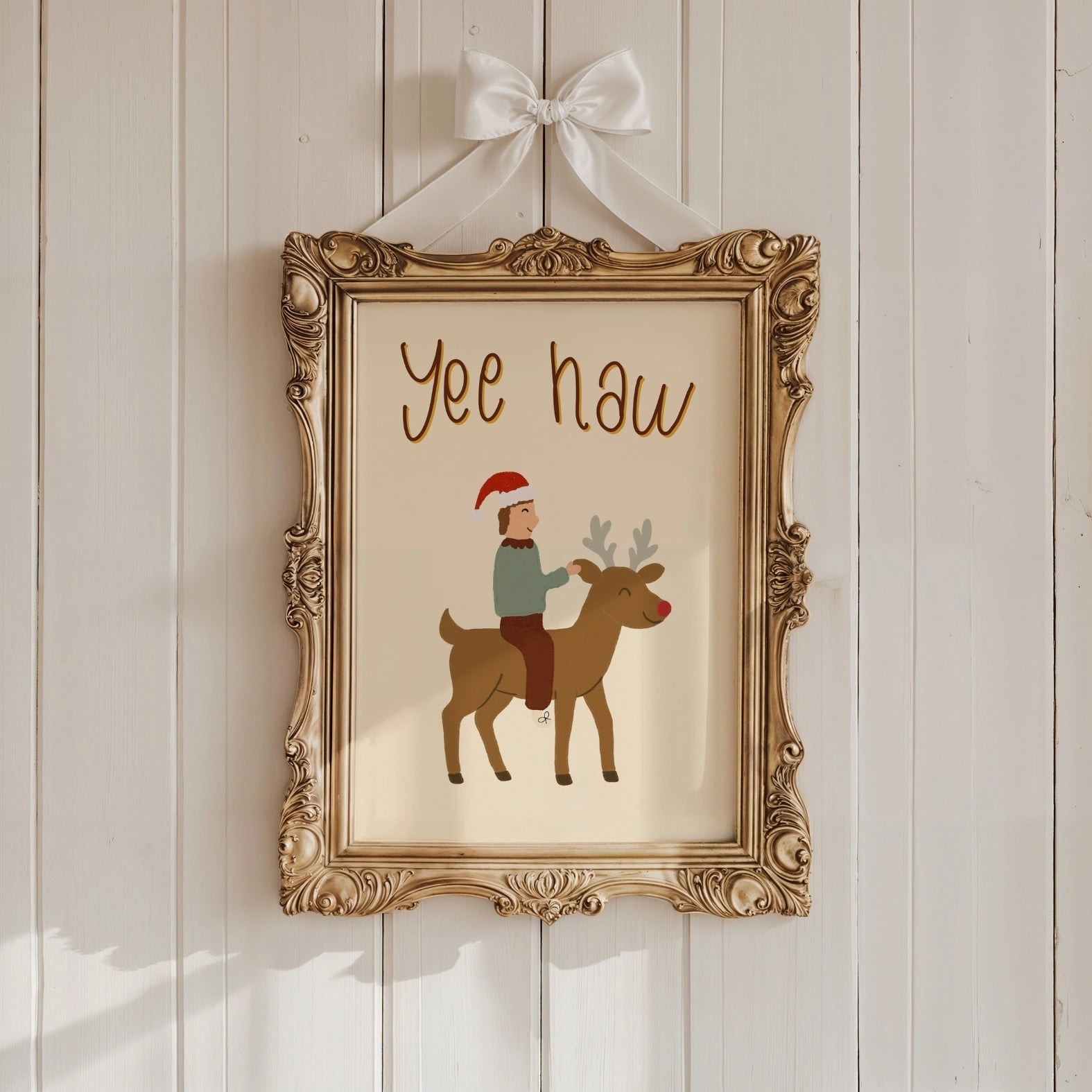 Cowboy Christmas Nursery Print