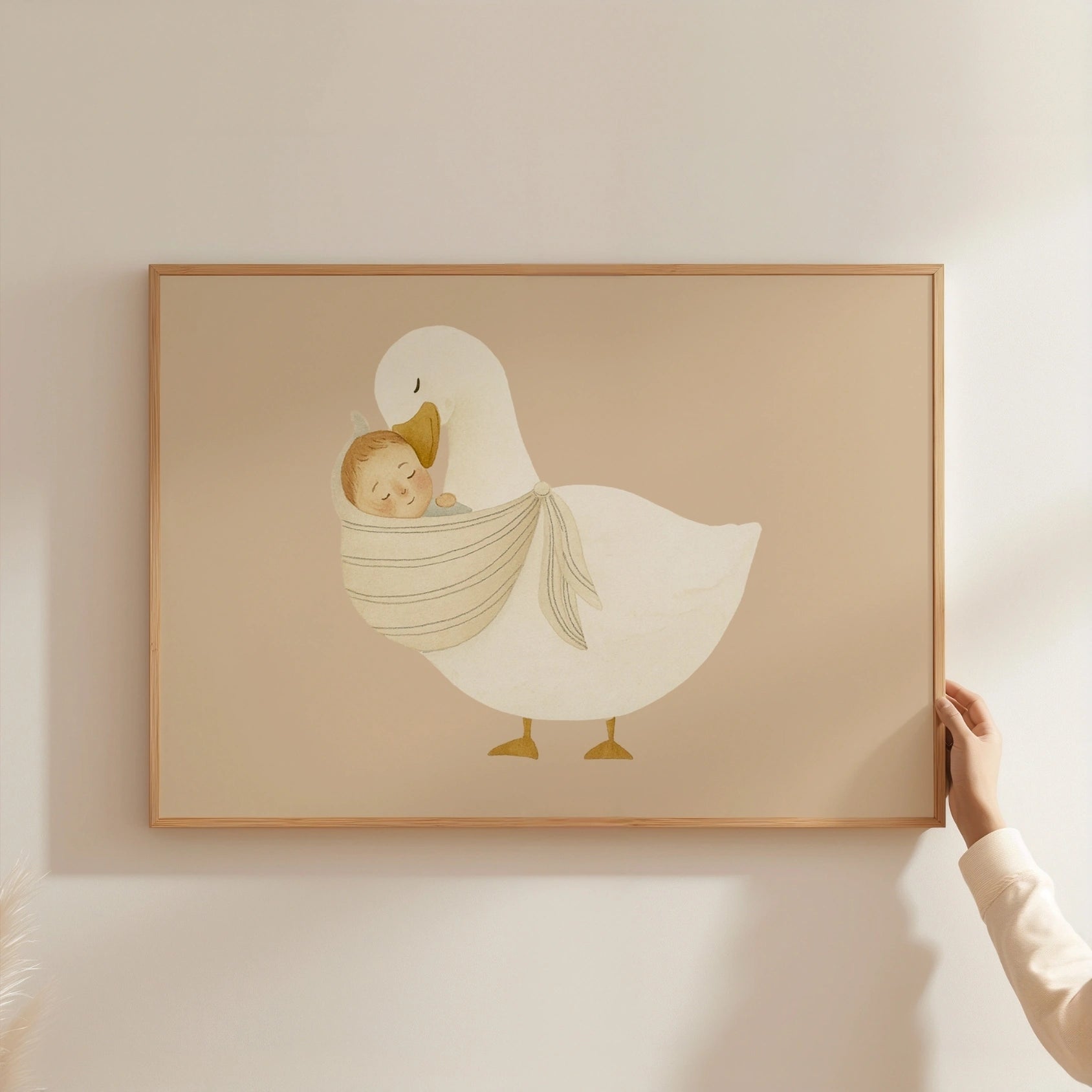 Stork Baby Nursery Print