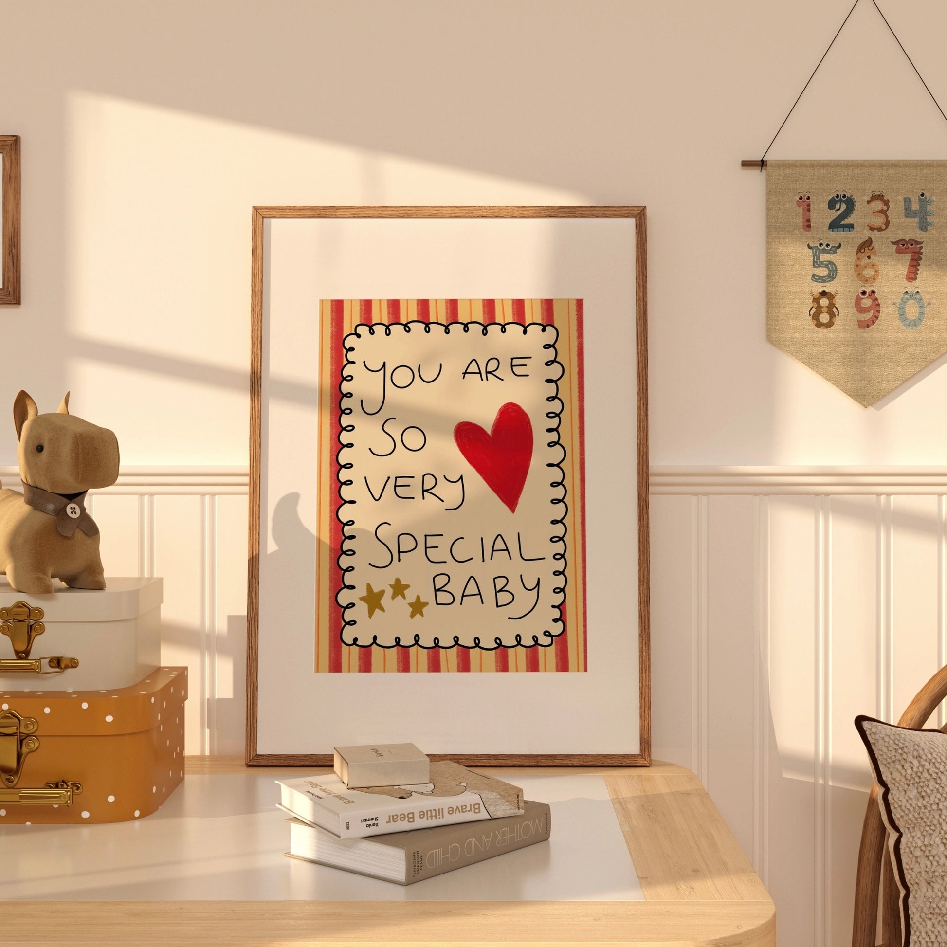 You Are So Very Special Baby – Typography Nursery Print with Heart