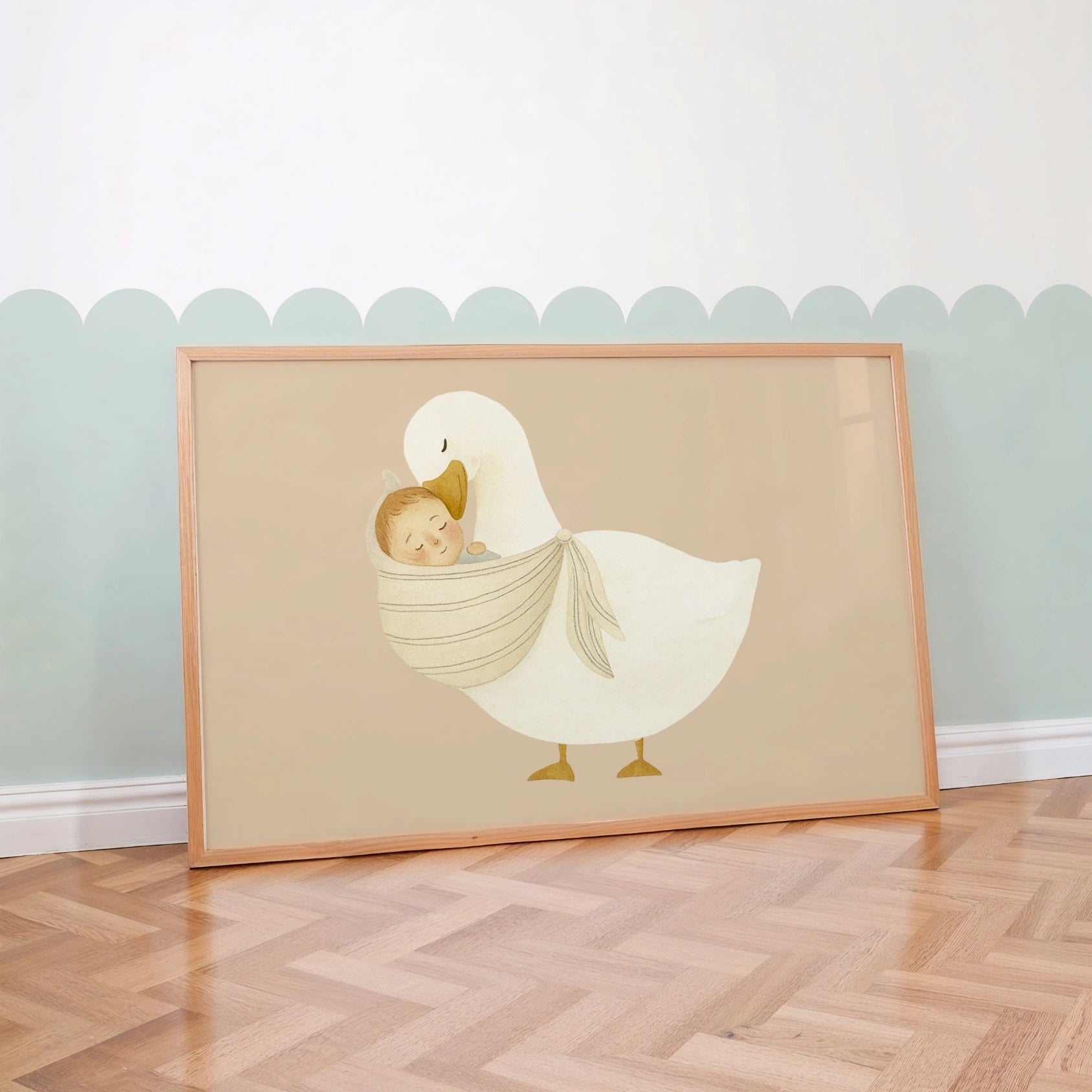Stork Baby Nursery Print