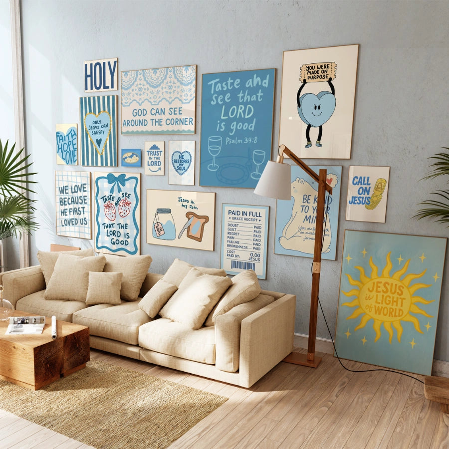 Handmade Blue Christian, over 100 prints