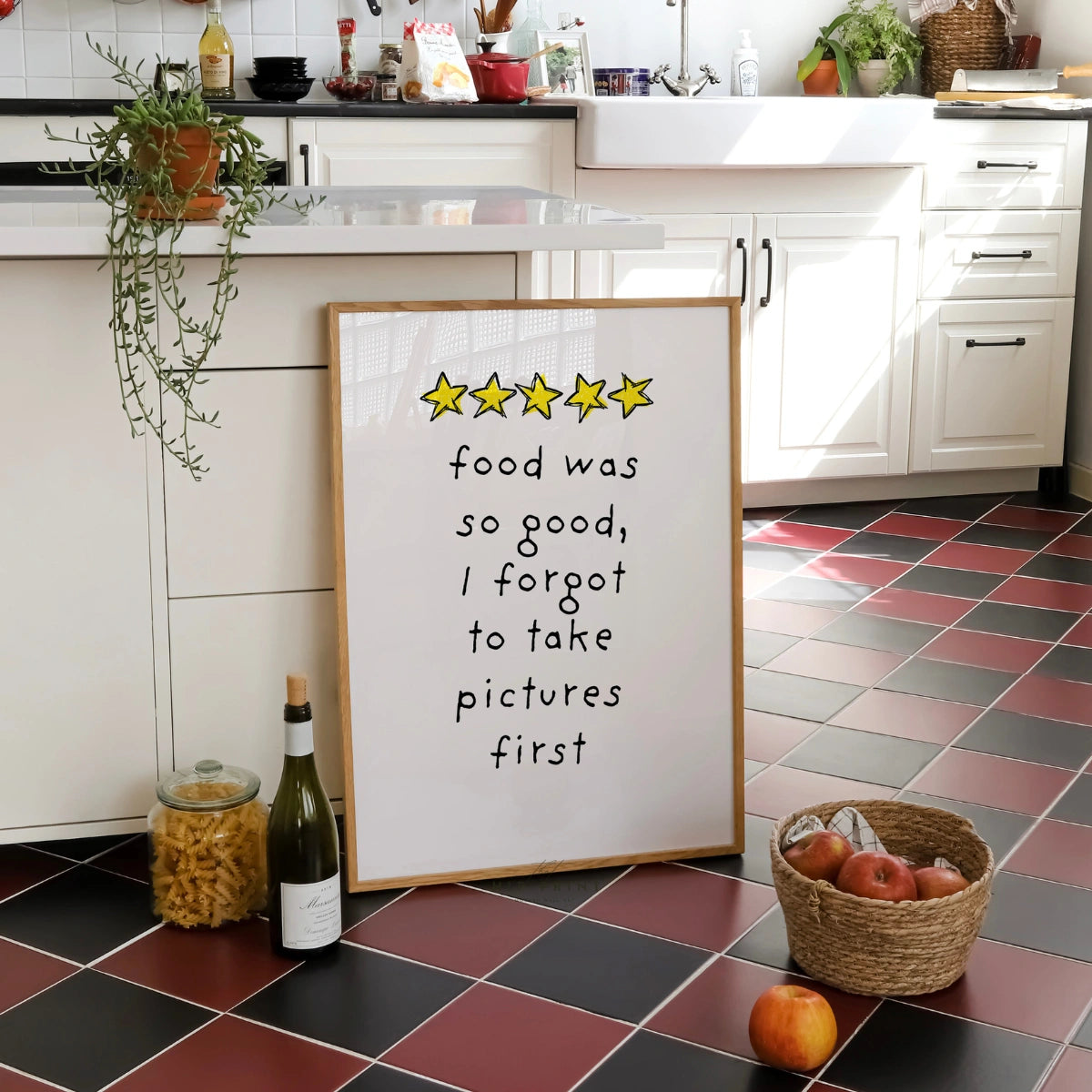 Funny Kitchen Quote Wall Art – Food Print