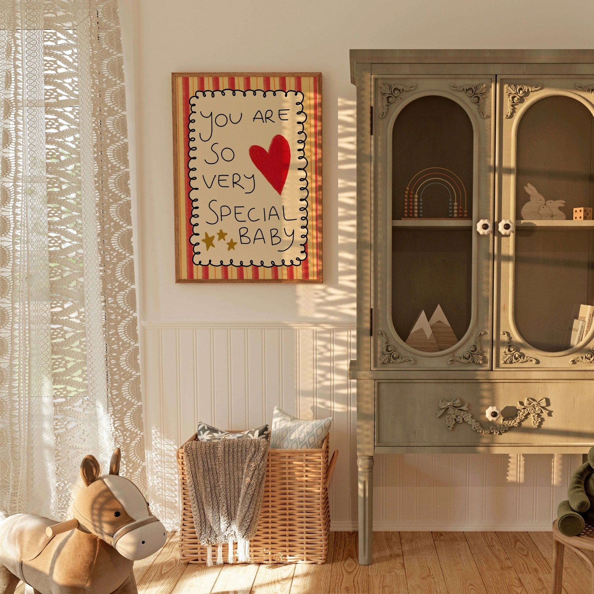 You Are So Very Special Baby – Typography Nursery Print with Heart