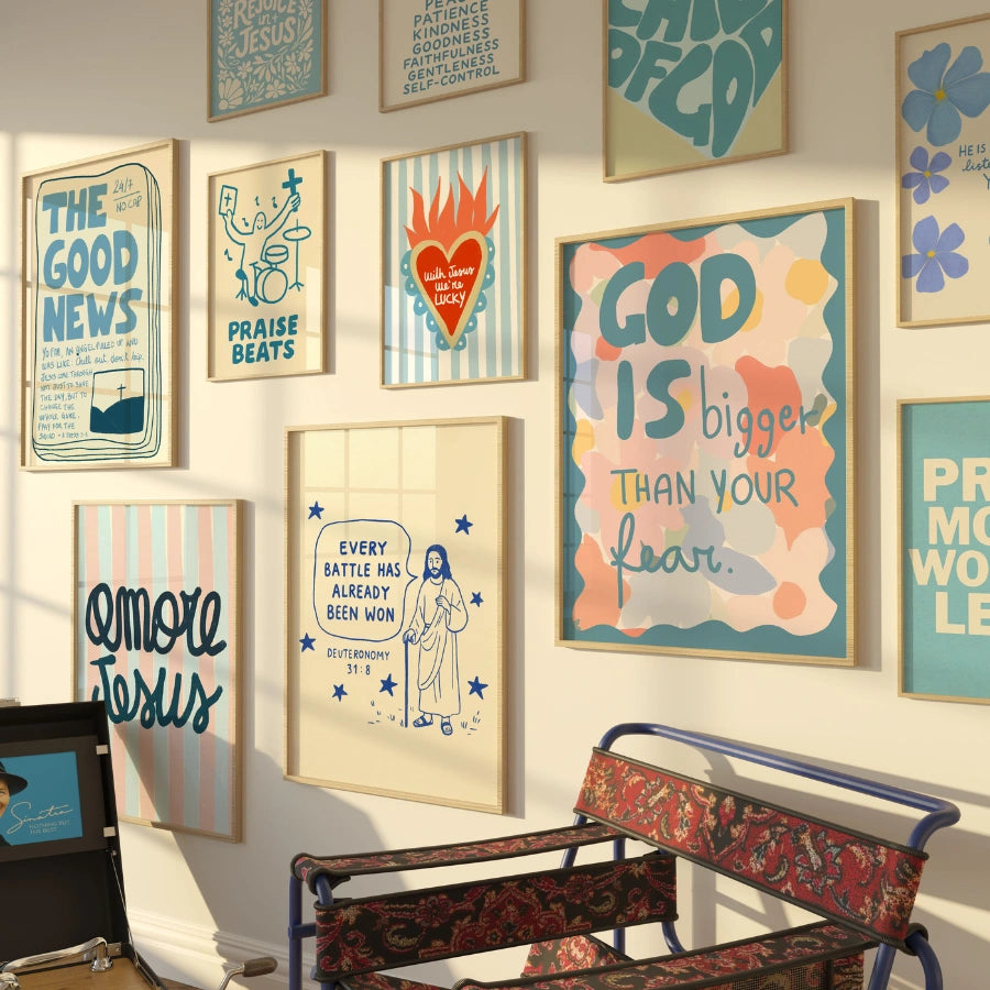 Handmade Blue Christian, over 100 prints