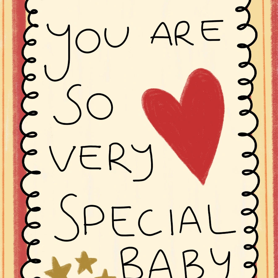 You Are So Very Special Baby – Typography Nursery Print with Heart