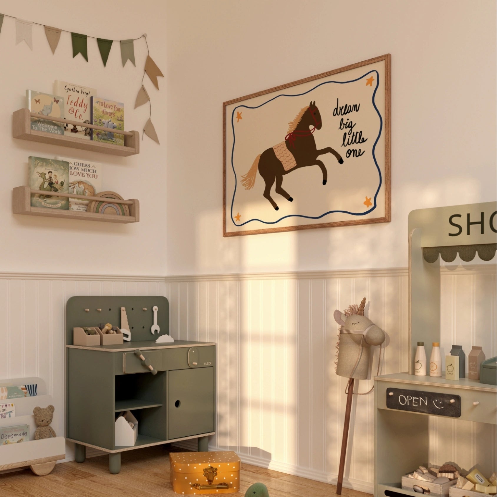 Dream Big Little One Horse Print