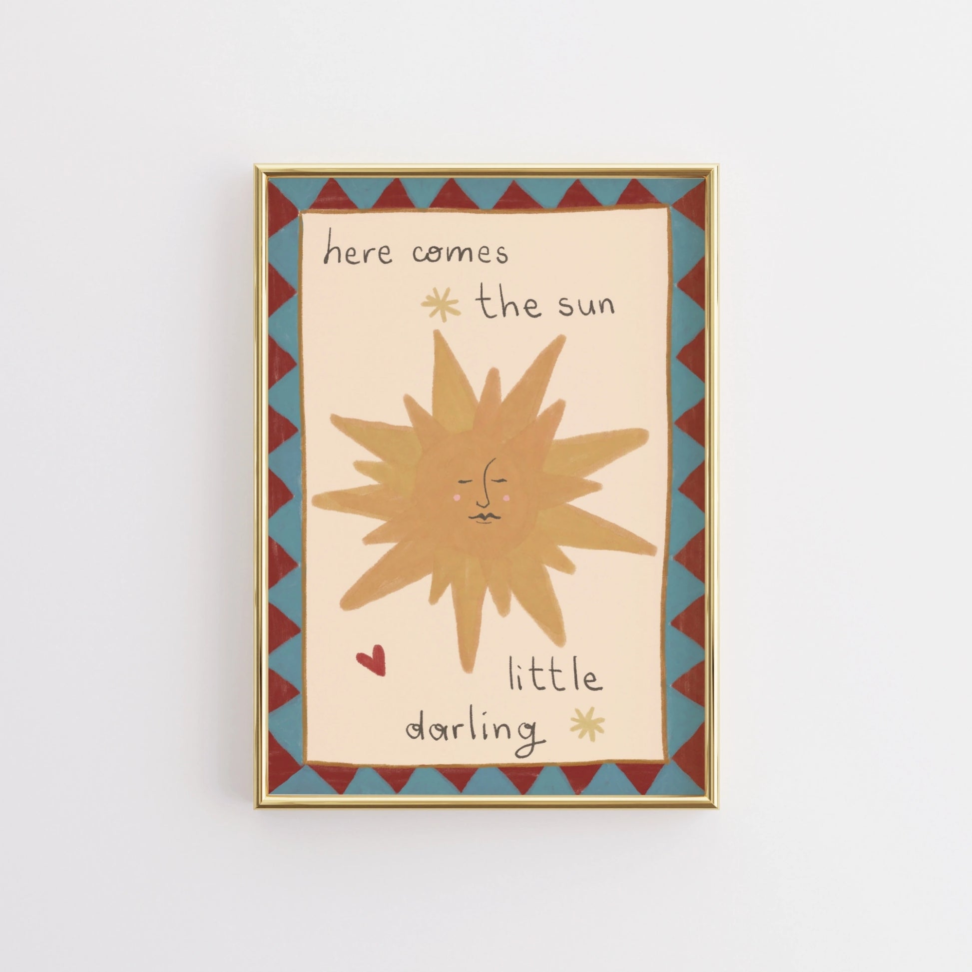 Here Comes the Sun Nursery Print