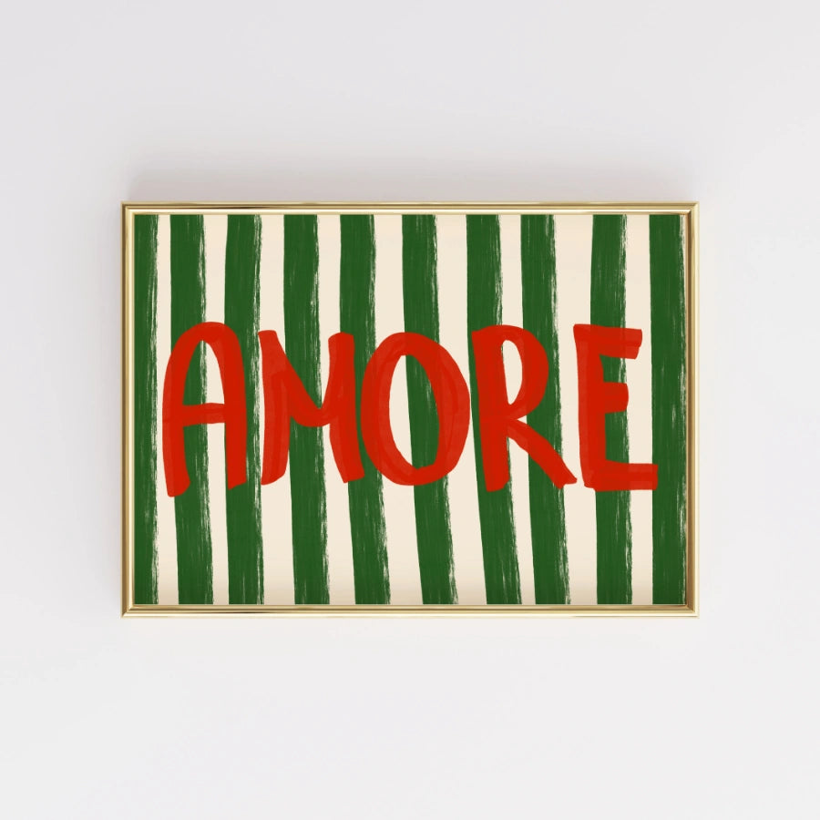 Amore Wall Art Print – Bold Italian Word Poster