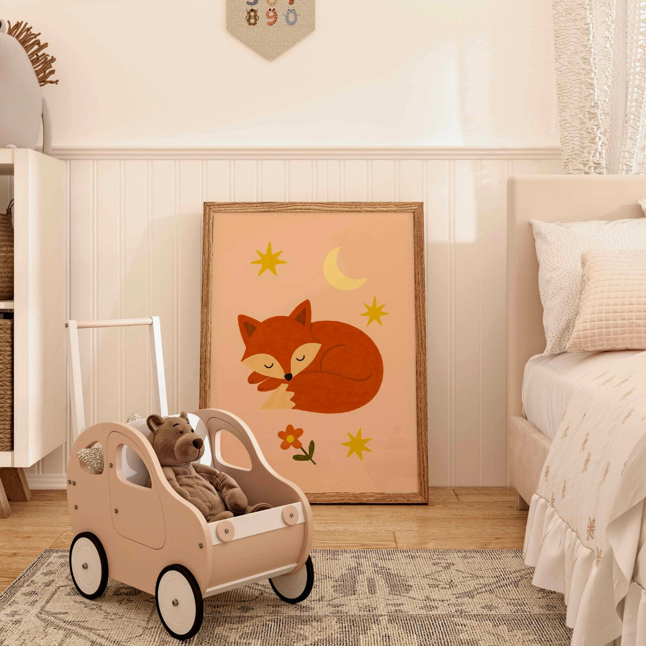 Kinderzimmerbild „Schlafender Fuchs“