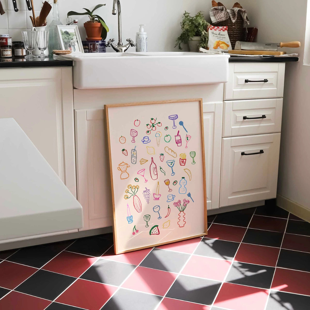 Colorful Food Wall Art – Playful Kitchen Poster