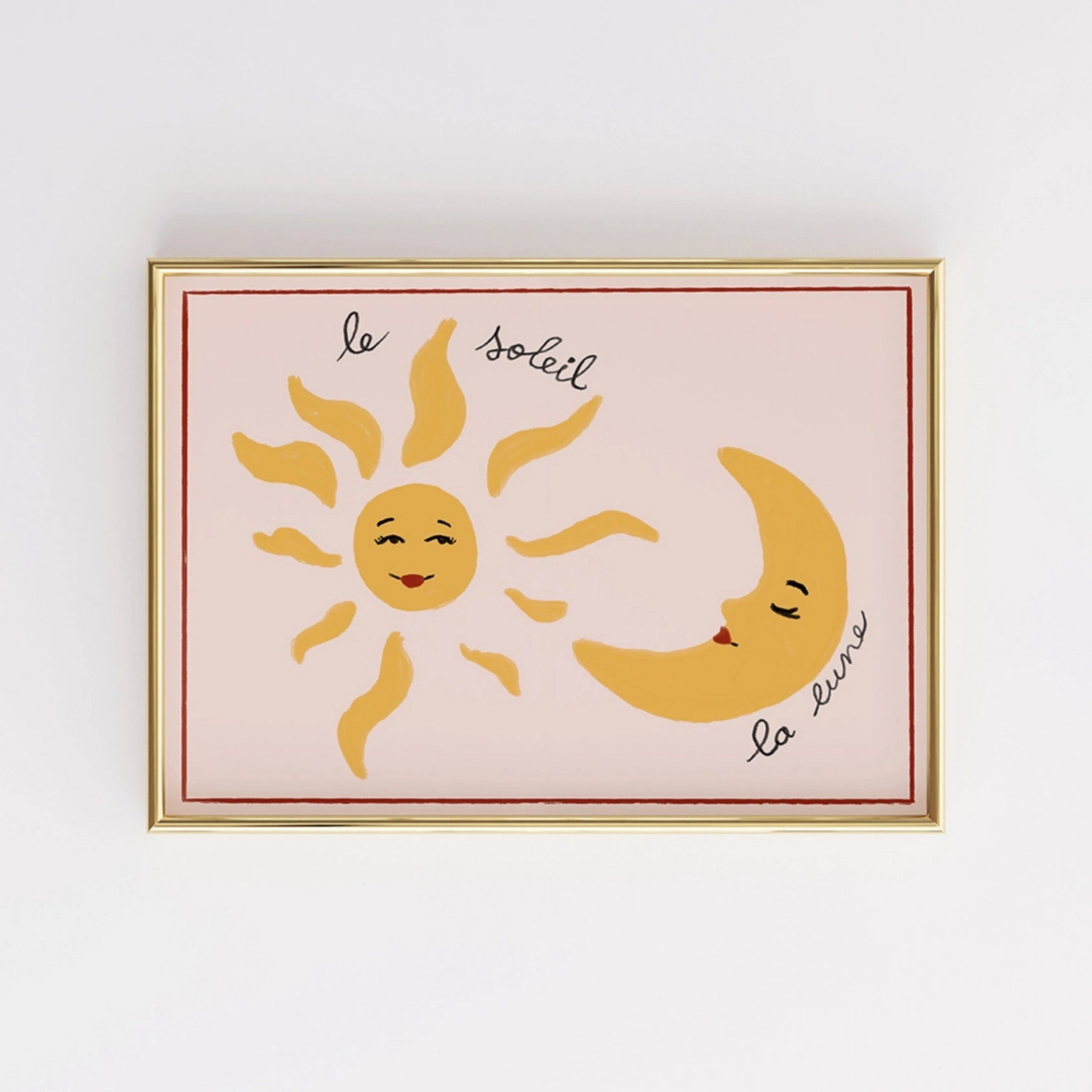 French Sun and Moon Wall Art