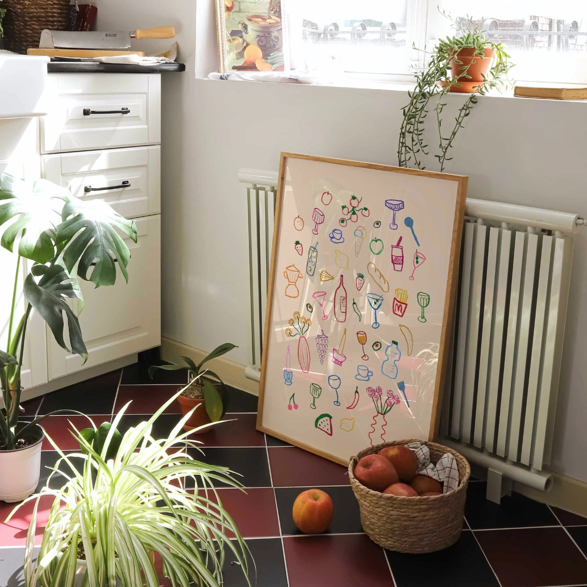 Colorful Food Wall Art – Playful Kitchen Poster