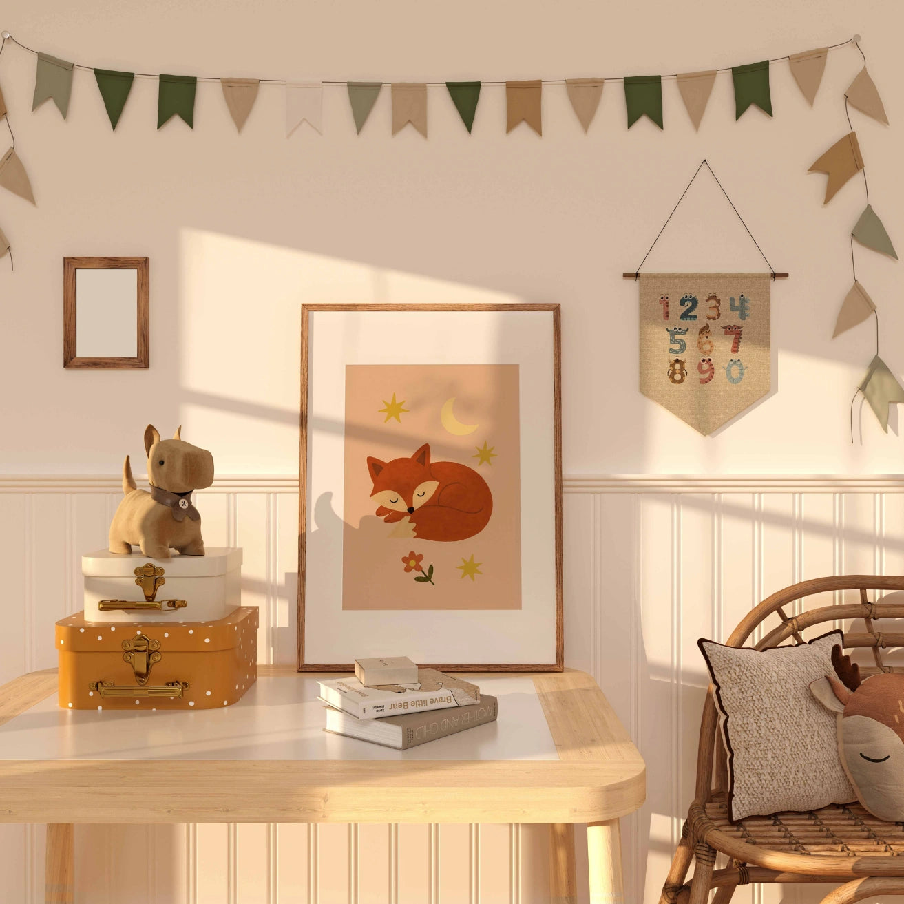 Kinderzimmerbild „Schlafender Fuchs“
