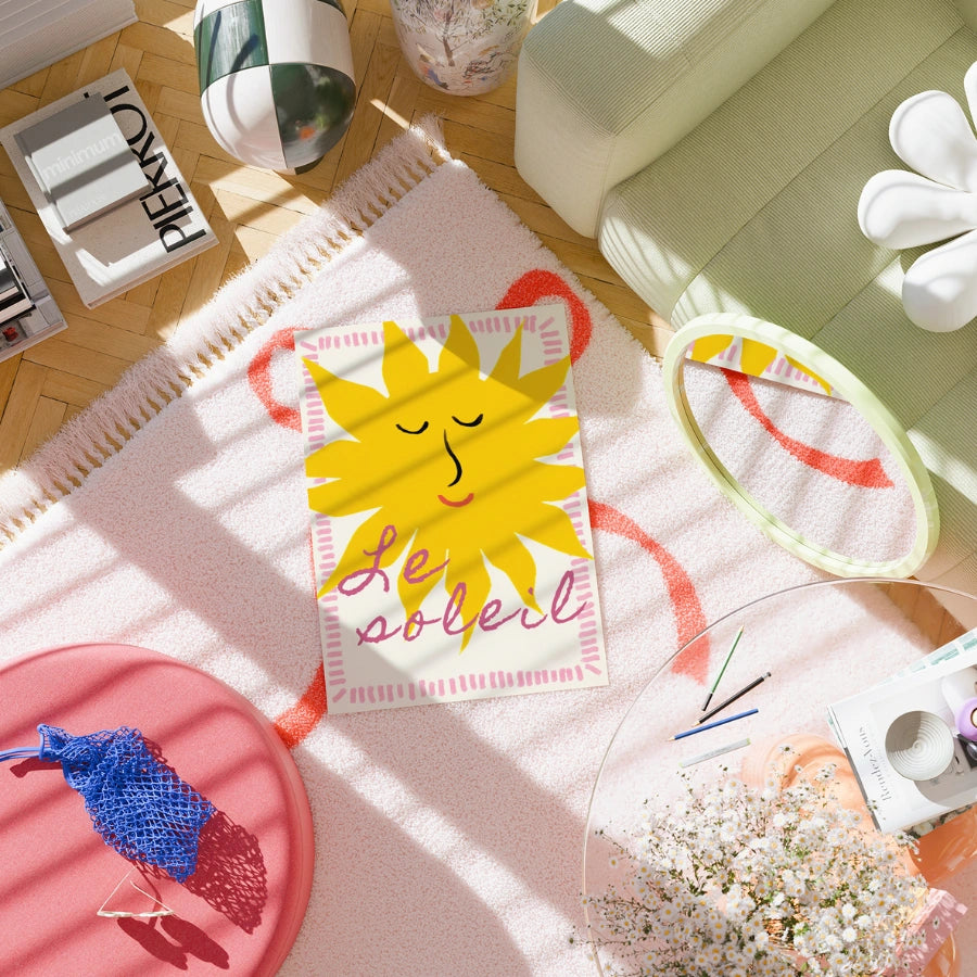 Le Soleil Wall Art - Preppy Sunshine Poster