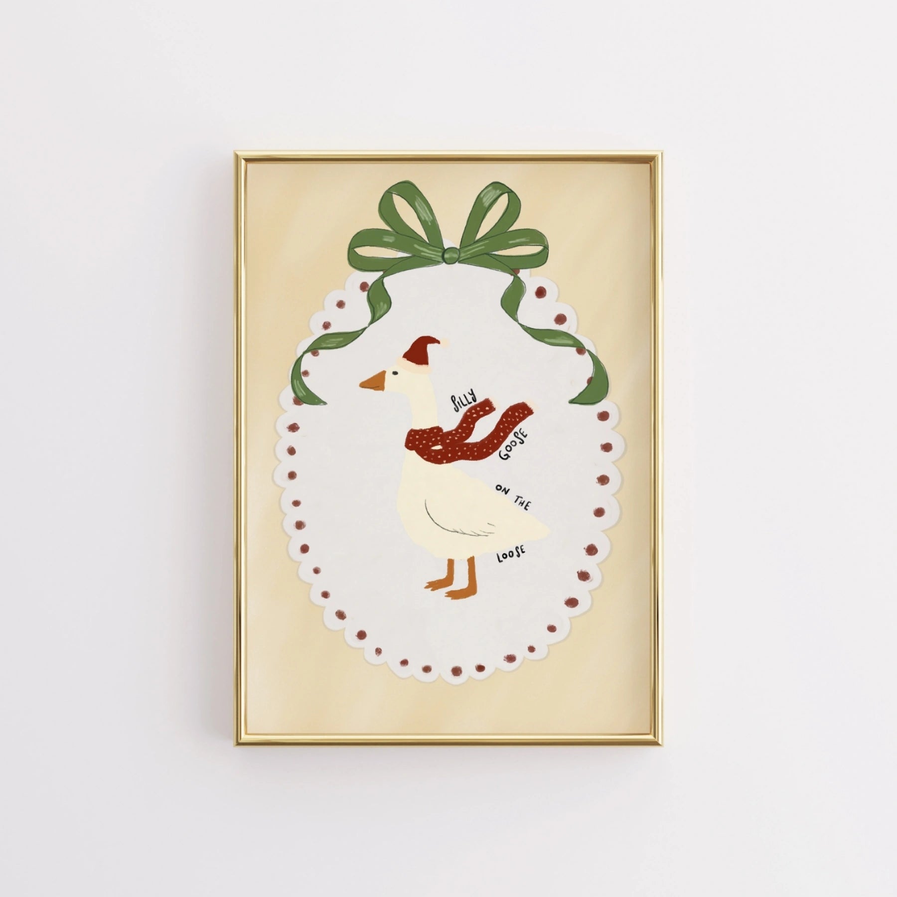 Christmas Goose Nursery Print