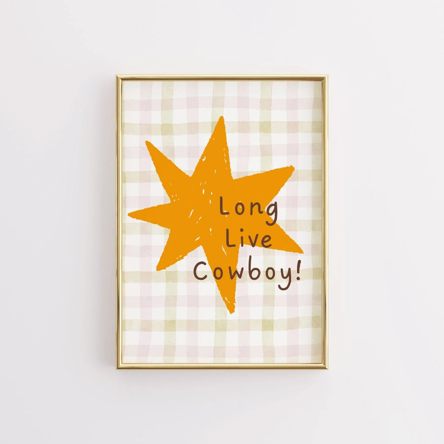 Long Live Cowboy Nursery Print - Western Kids Wall Art