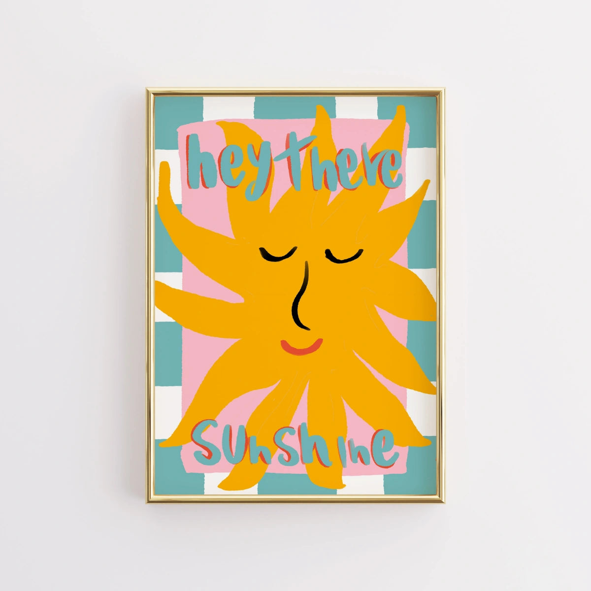 Hey There Sunshine Wall Art - Summer Coastal Print