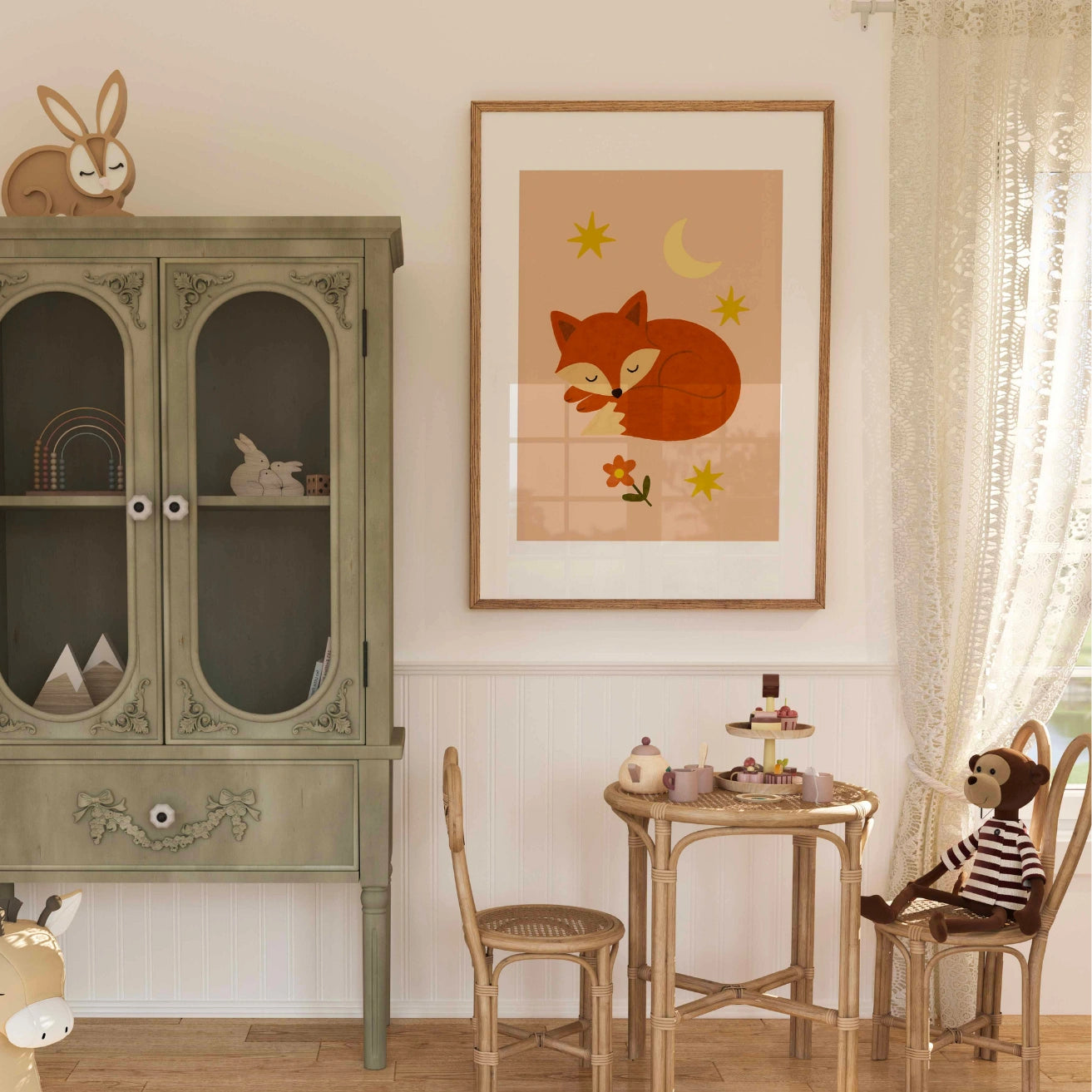 Kinderzimmerbild „Schlafender Fuchs“