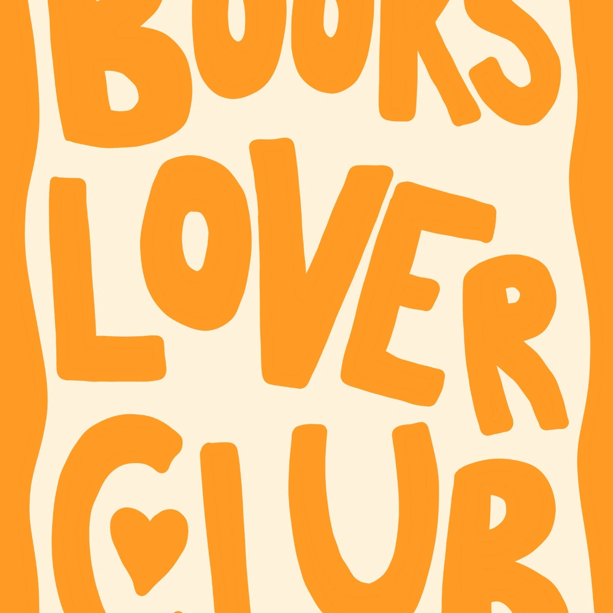 Books Lover Club Print – Bold Typography Book Art