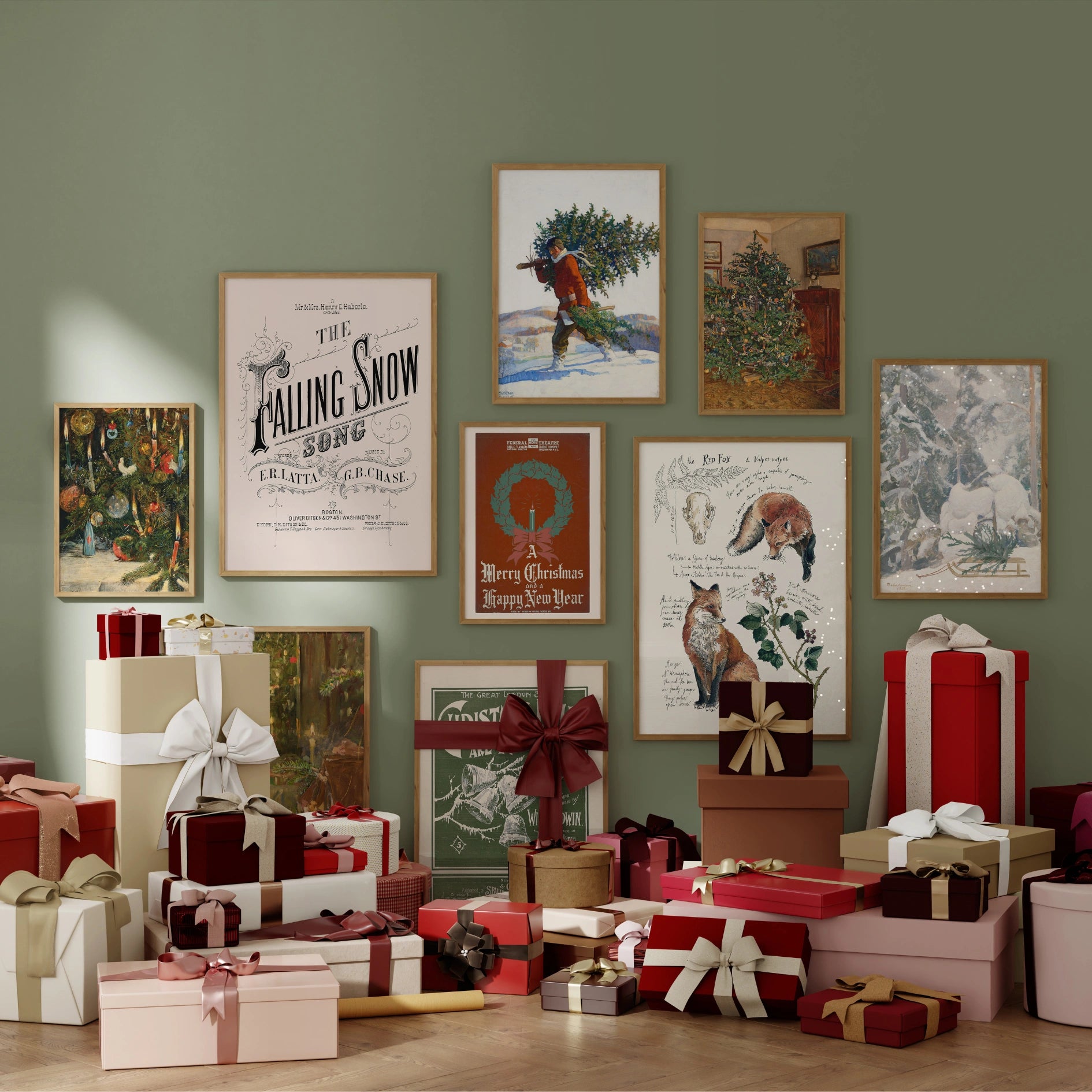 Vintage Christmas & Winter, over 300 prints