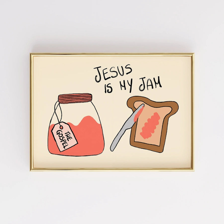 Jesus Is My Jam Wall Art – Funny Christian Print