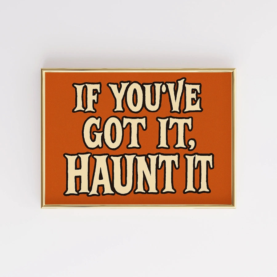 Haunt It Halloween Printable – Funny Retro Halloween Quote
