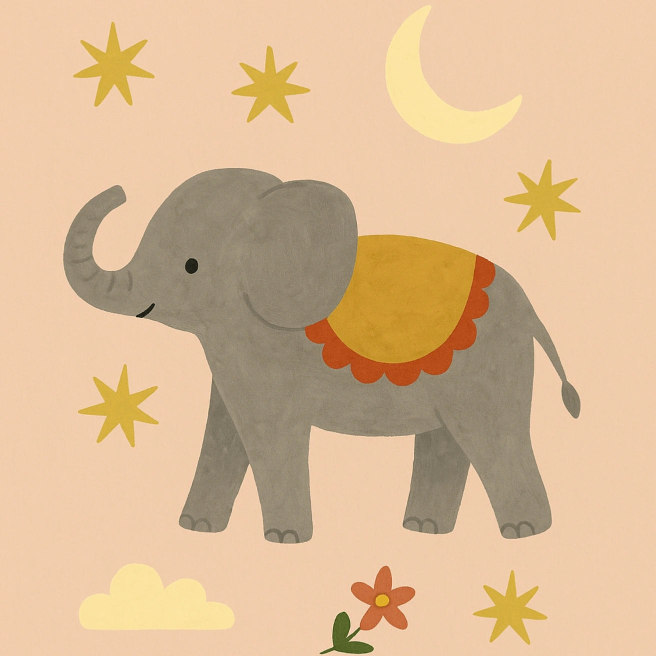 Elephant Nursery Print
