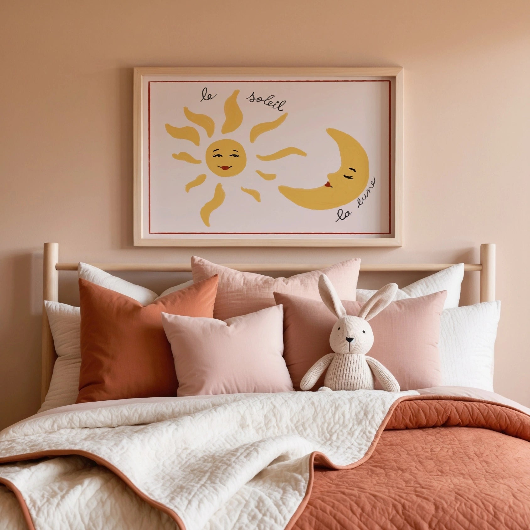 French Sun and Moon Wall Art