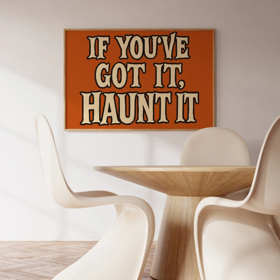 Haunt It Halloween Printable – Funny Retro Halloween Quote