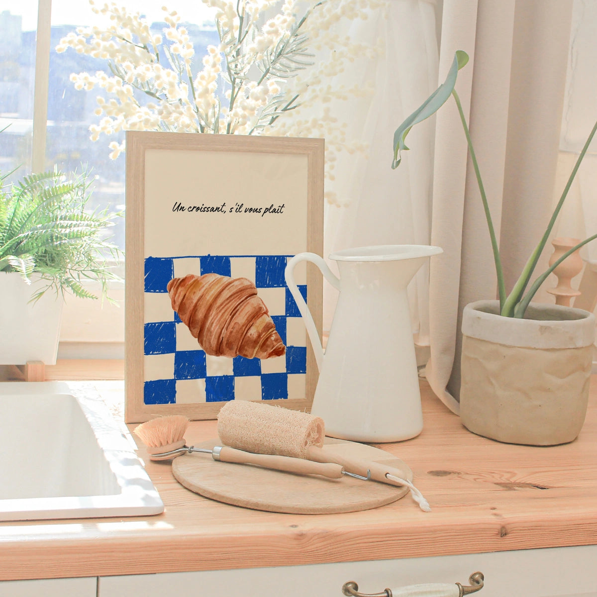 Croissant Kitchen Wall Art – French Bakery Print