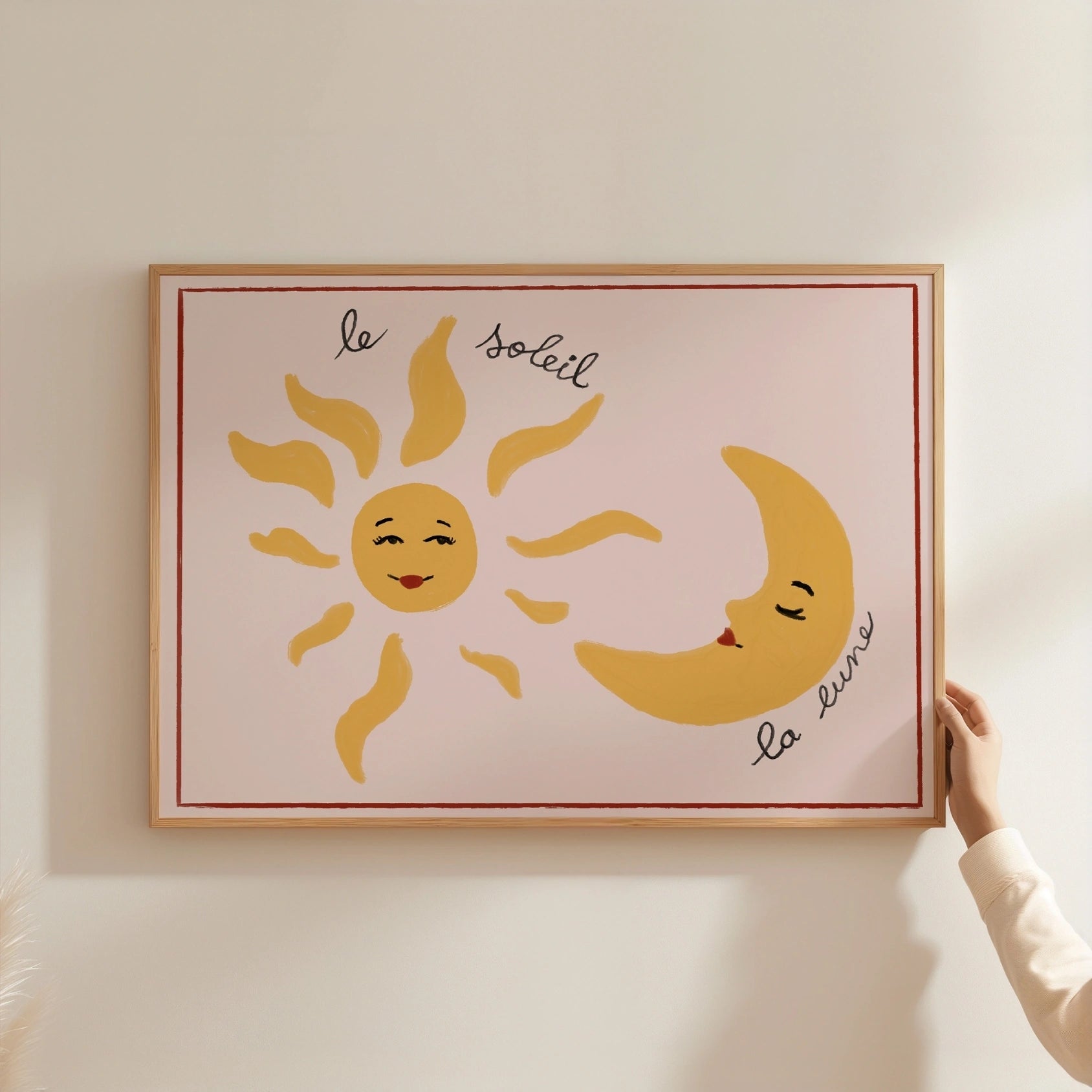 French Sun and Moon Wall Art
