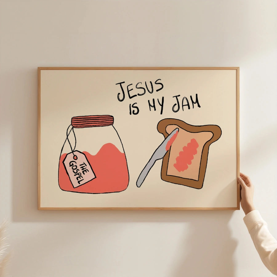 Jesus Is My Jam Wall Art – Funny Christian Print