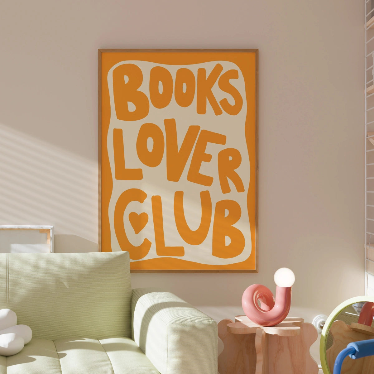 Books Lover Club Print – Bold Typography Book Art