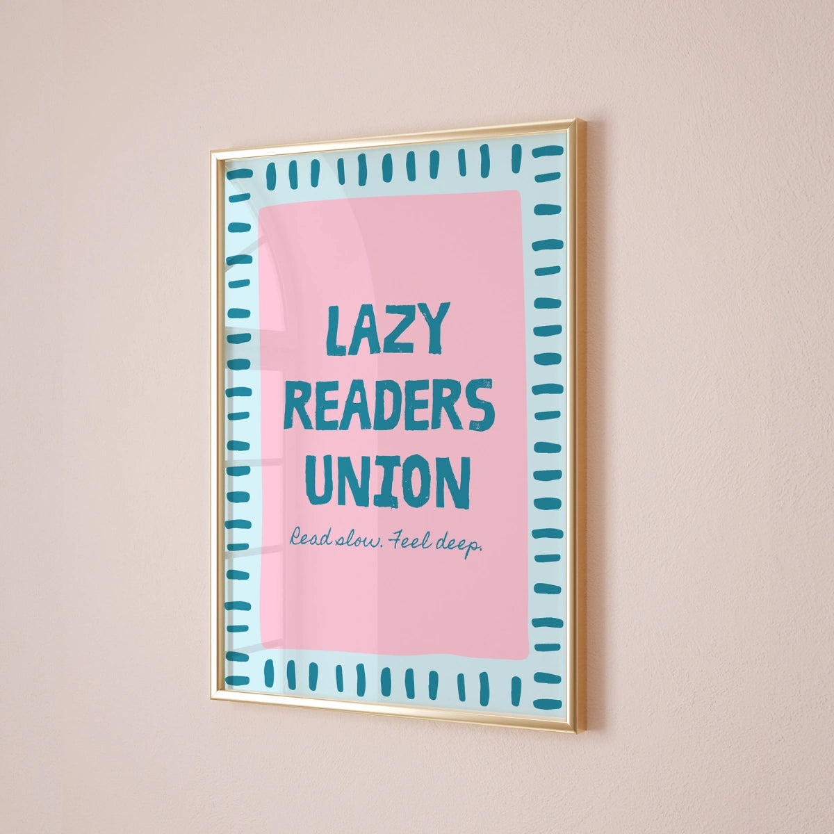 Kunstdruck der Lazy Readers Union – Lustige Wanddeko für Bücherwürmer