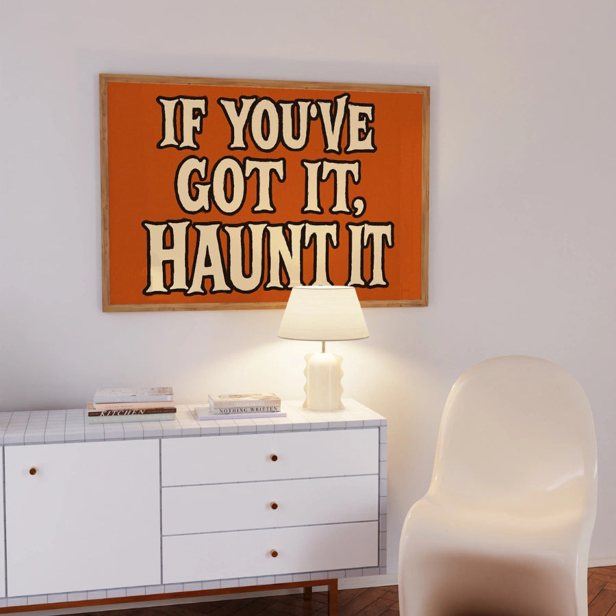 Haunt It Halloween Printable – Funny Retro Halloween Quote