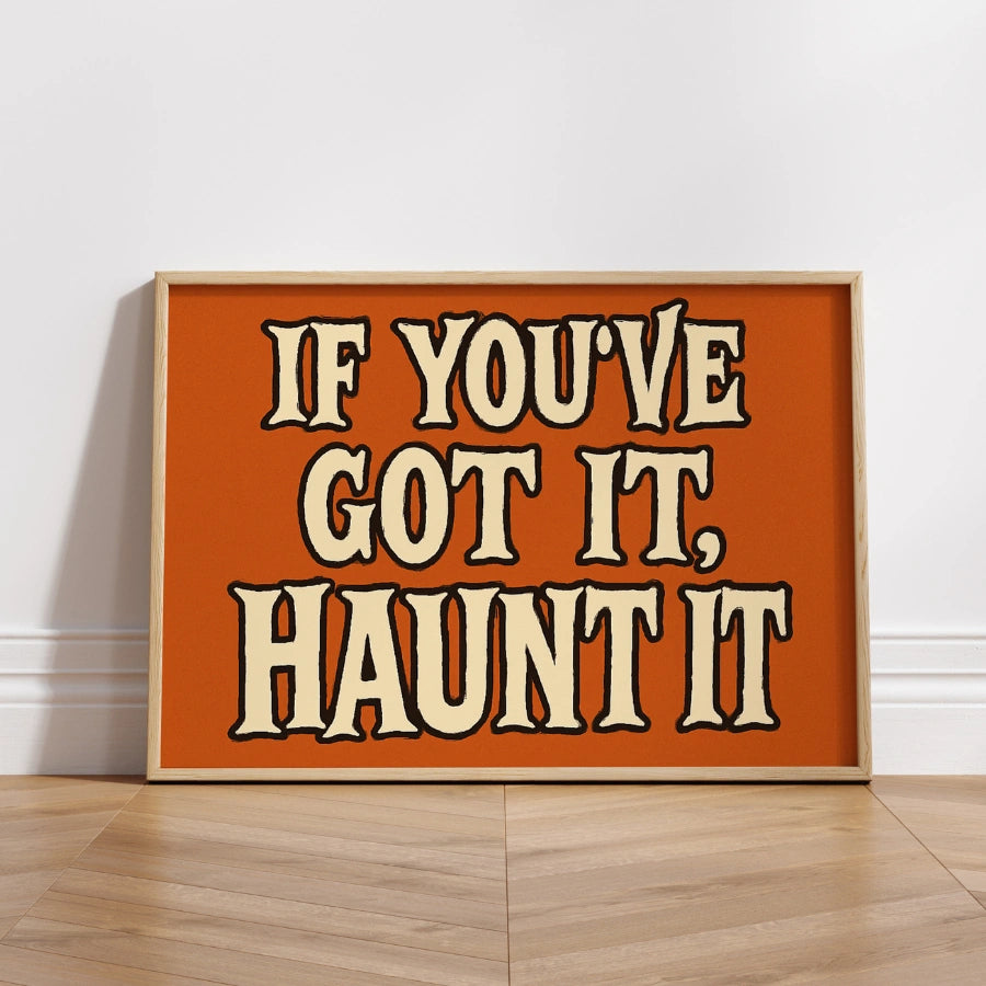 Haunt It Halloween Printable – Funny Retro Halloween Quote